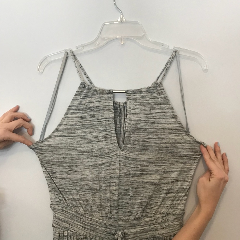 Gray Banana Republic Halter Maxi Dress